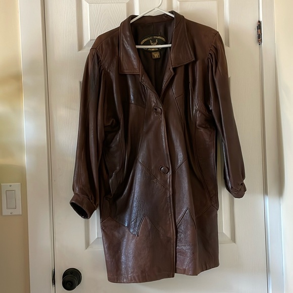 Mexico Mexican leather jacket brown patchwork vi rage 1980s 1990s - Picture 1 of 12